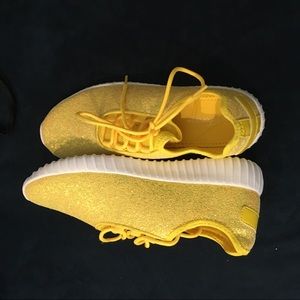 Yellow sparkle sneakers